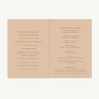 Autumn Wildflowers Wedding Order of Service