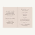 Winter Floral Wedding Order of Service