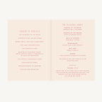 Magenta Modern Script Wedding Order of Service