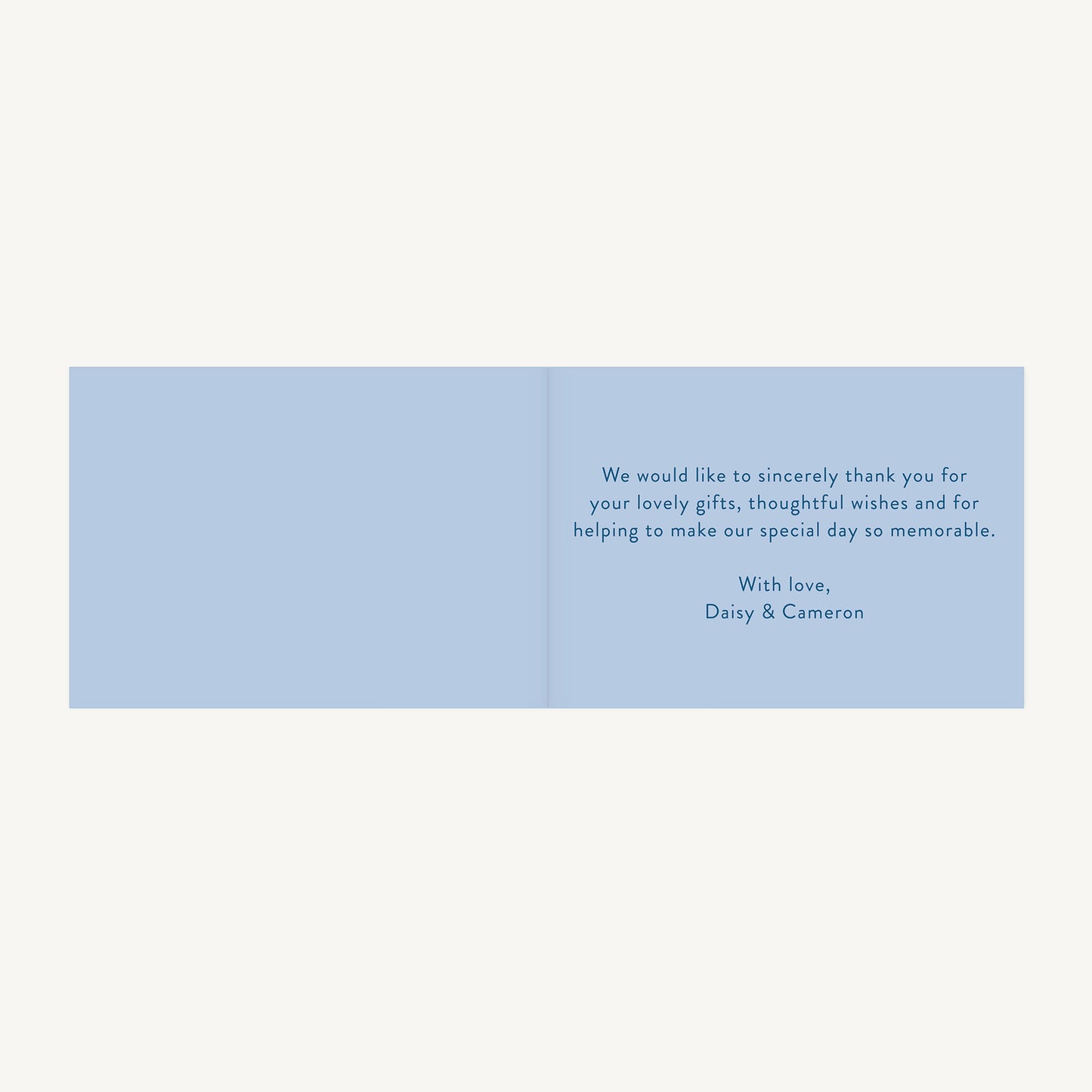 Muted Travel Wedding Thank You Card Folded