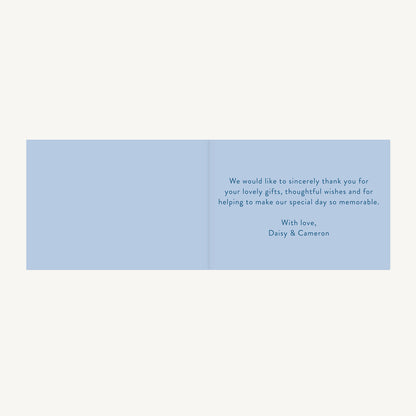 Muted Travel Wedding Thank You Card Folded