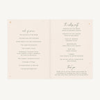 Winter Christmas Wedding Order of Service