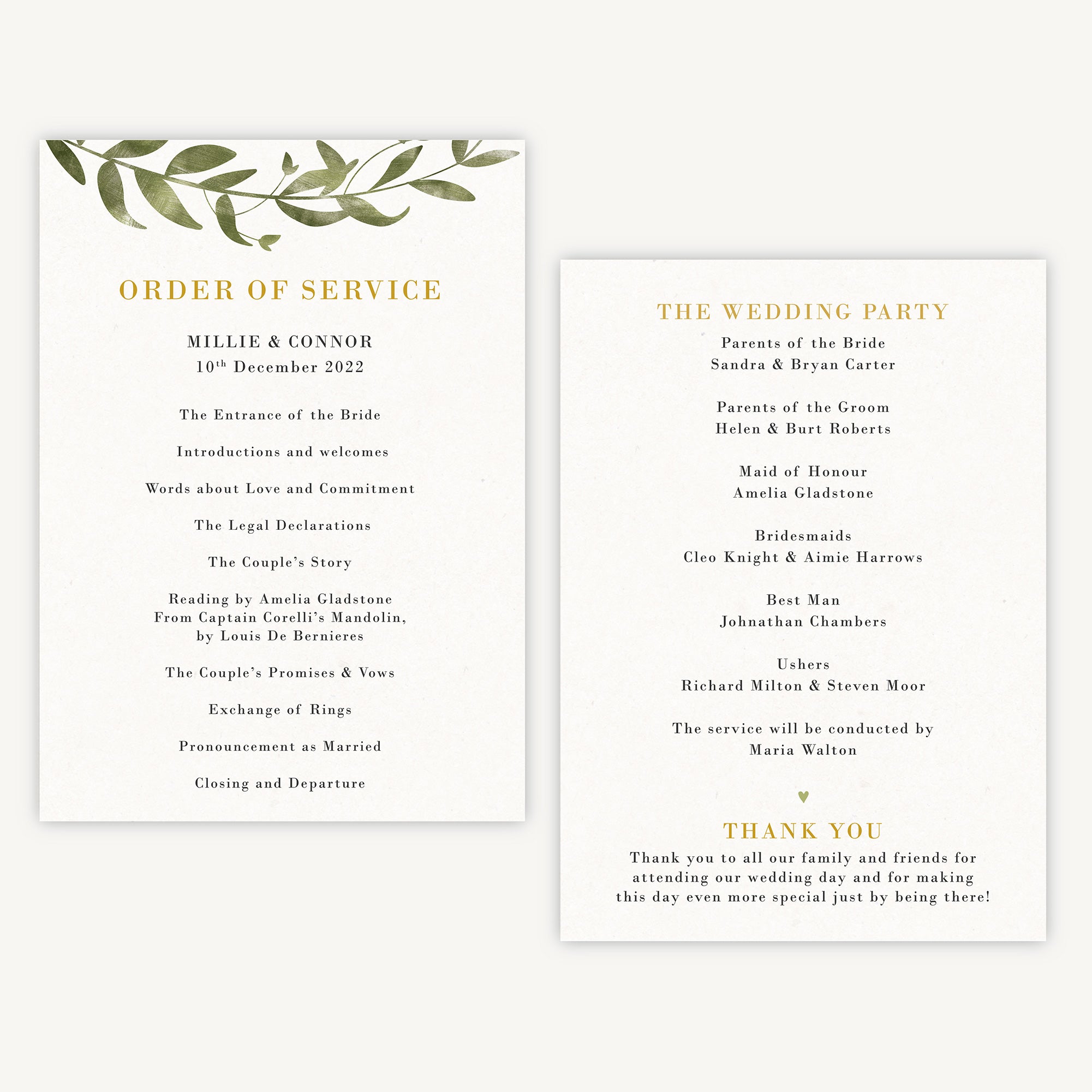 Order Of Ceremony Examples Flourish Heart Wedding Program