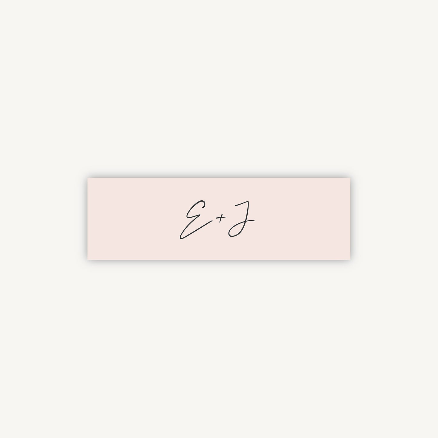 Minimal Script Wedding Invitation Band Wrap