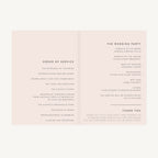 Minimal Script Wedding Order of Service