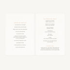 Minimalist Arch Wedding Order of Service