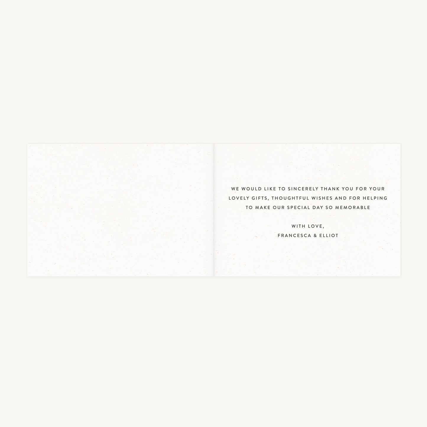 Minimalist Arch Wedding Thank You Card Folded