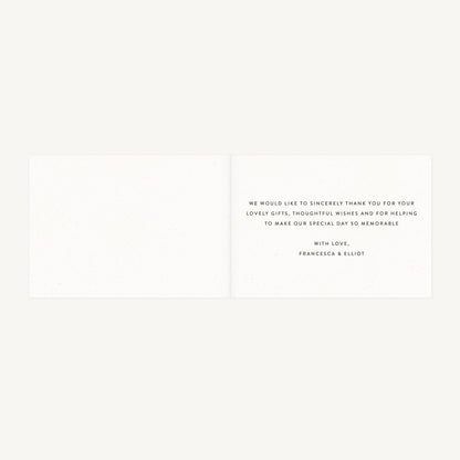 Minimalist Arch Wedding Thank You Card Folded
