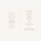 Modern Boho Wedding Order of Service