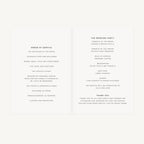 Modern Script Wedding Order of Service