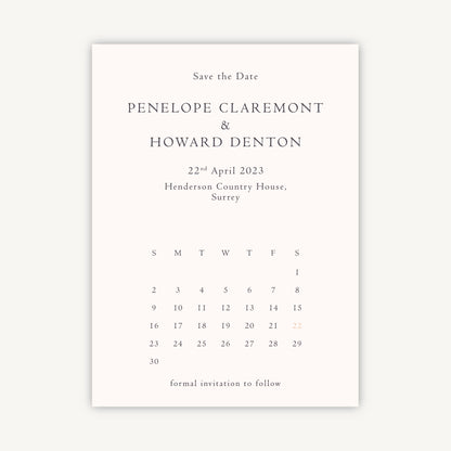 Regency Floral Folded Wedding Save the Date