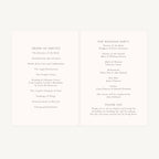Regency Floral Wedding Order of Service