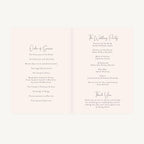 Romantic Script Wedding Order of Service