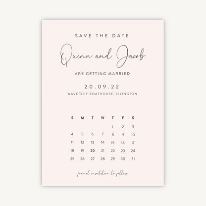 Romantic Script Folded Wedding Save the Date