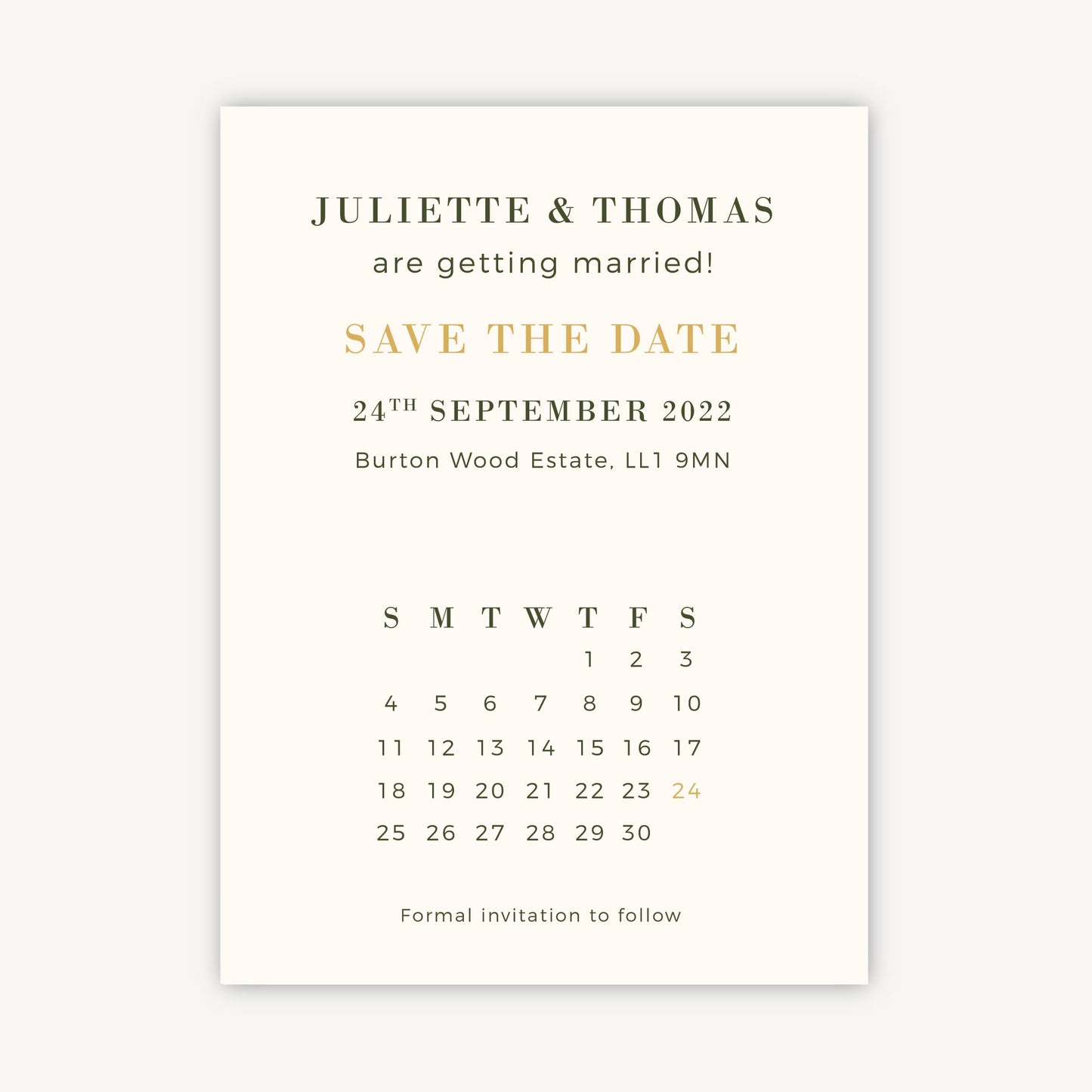 Rustic Wildflowers Folded Wedding Save the Date