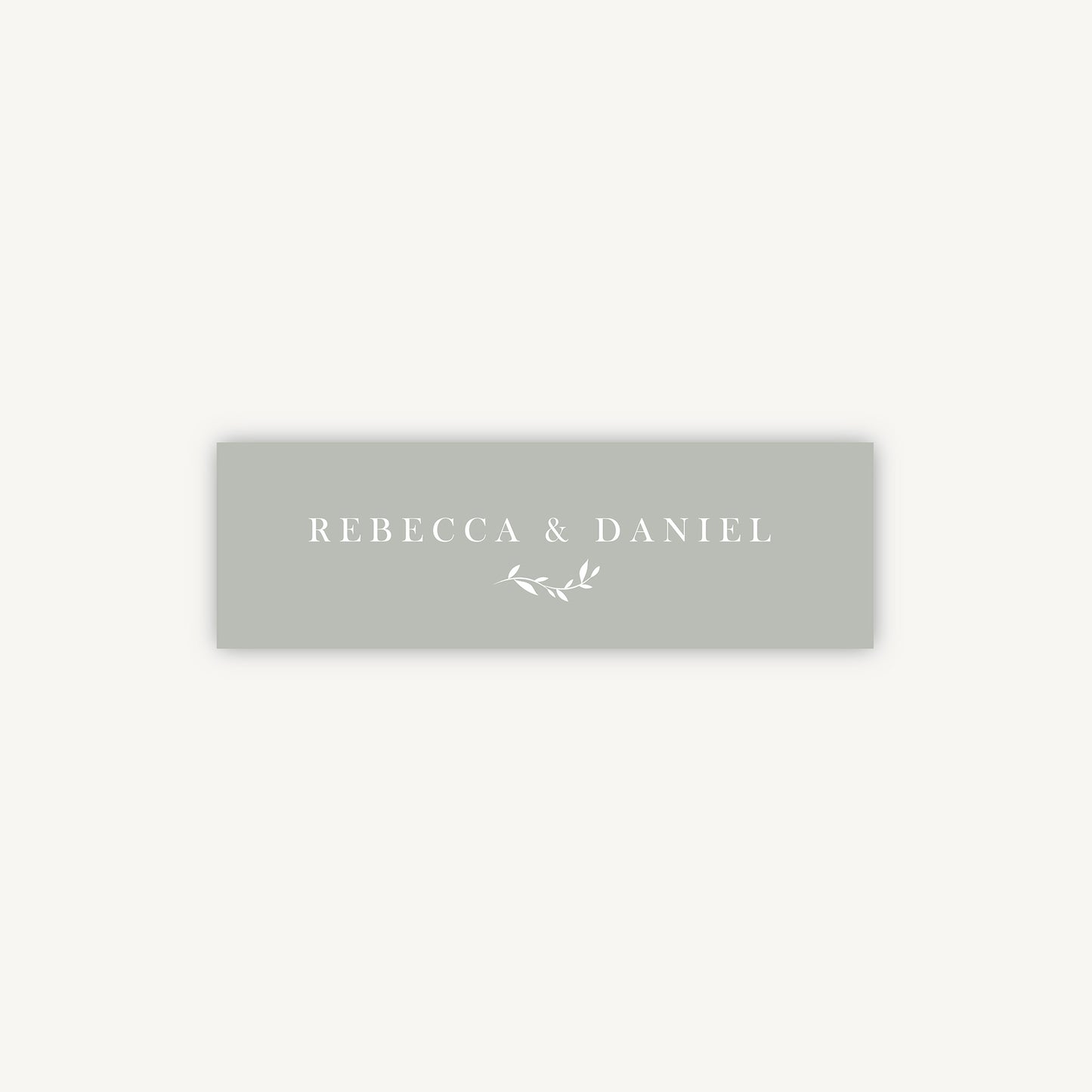 Sage Wildflower Wedding Invitation Band Wrap