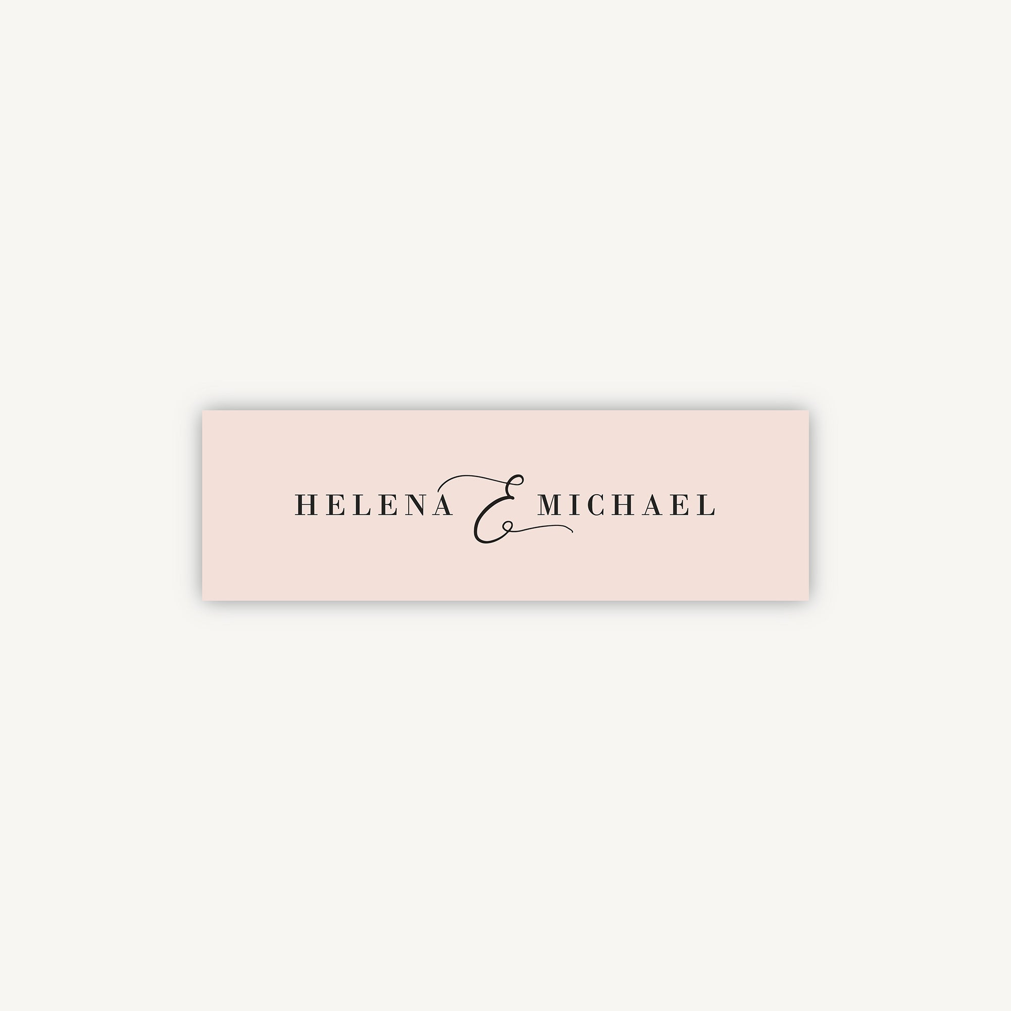Simple Script Wedding Invitation Band Wrap – Loom Weddings