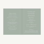 Sage Wildflower Wedding Order of Service