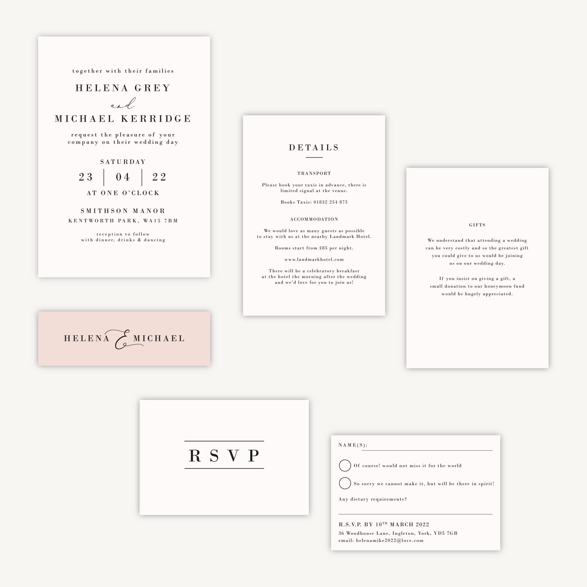 Simple Script Wedding Invitation