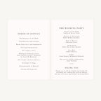 Simple Script Wedding Order of Service