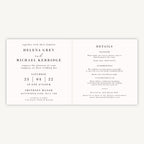 Simple Script Folded Wedding Invitation