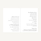 Simple Floral Wedding Order of Service