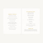 Spring Flowers Wedding Order of Service