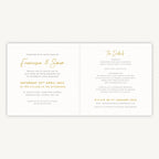 Spring Flowers Folded Wedding Invitation