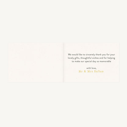 Summer Meadow Wedding Thank You Card Folded