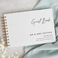 Simple Minimal Script Personalised Wedding Guest Book