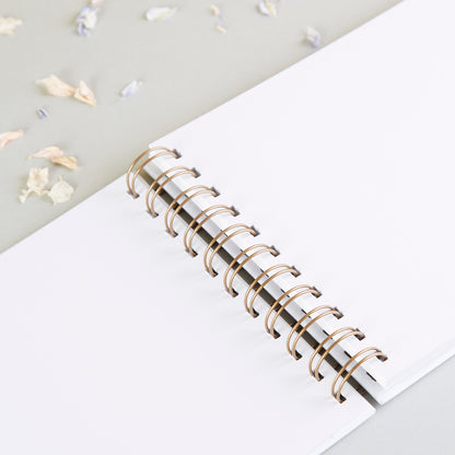 Dried Flower Hoop Personalised Wedding Guest Book