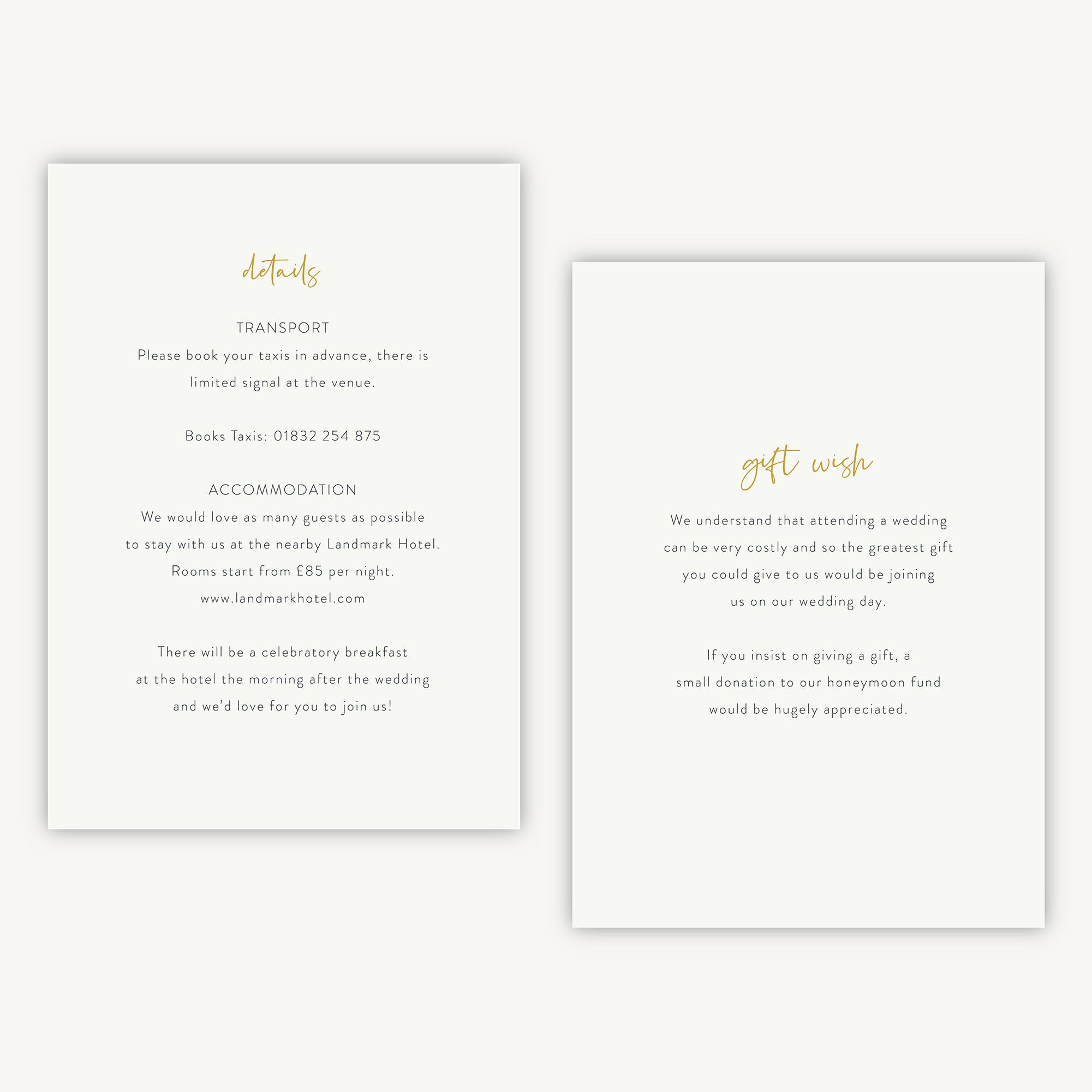 White Floral Details Card