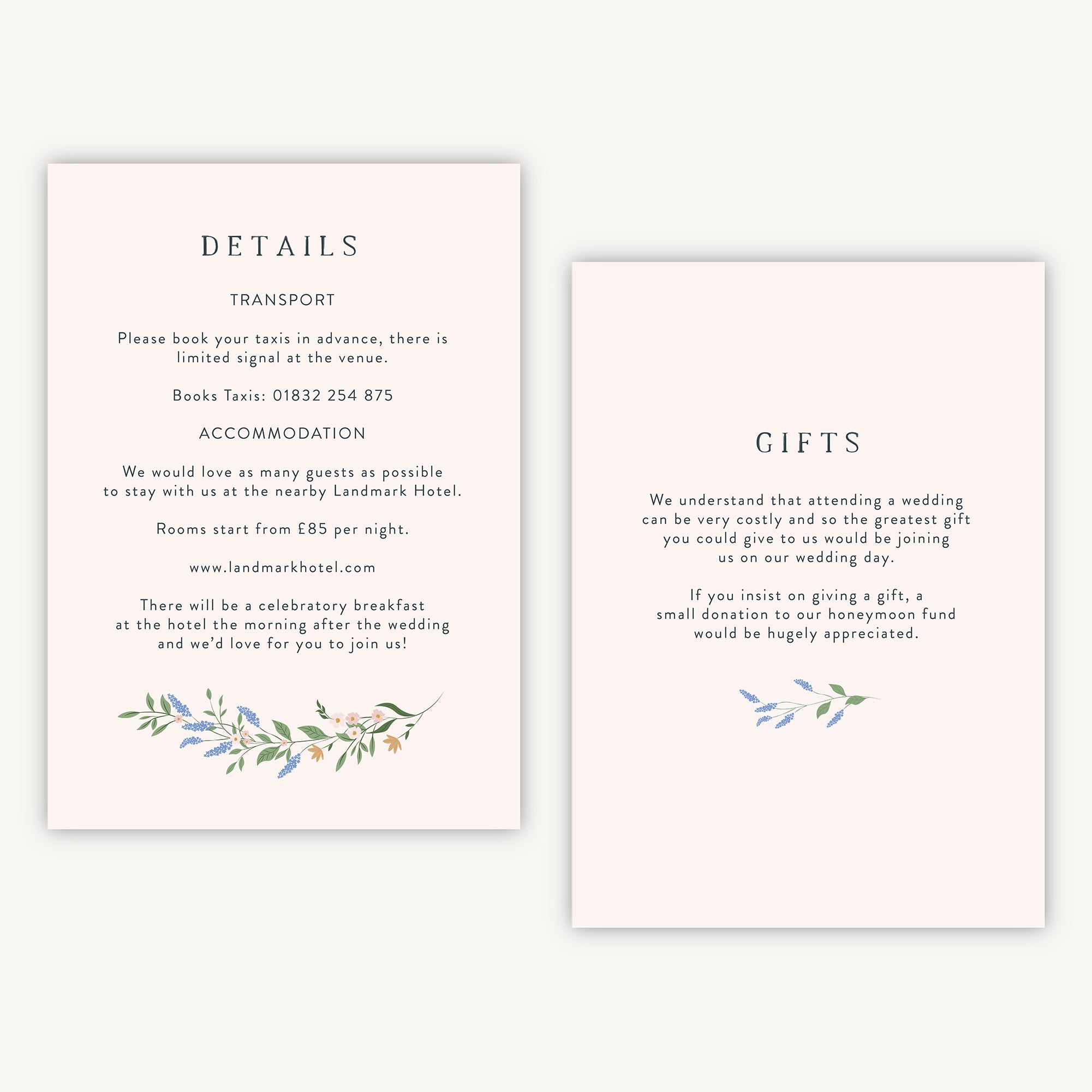 Wildflower Wreath Details Card