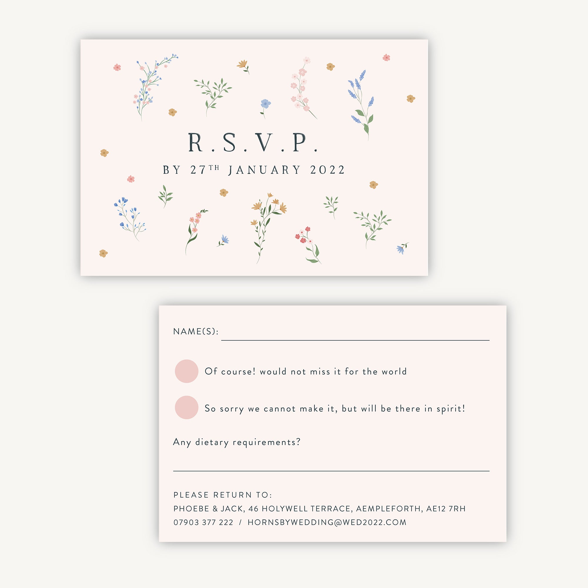 Wildflower Wreath RSVP Card