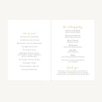 White Floral Wedding Order of Service