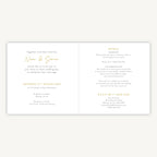 White Floral Folded Wedding Invitation