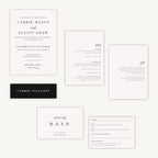 White Modern Script Wedding Invitation