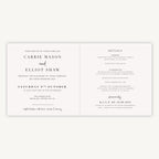 White Modern Script Folded Wedding Invitation