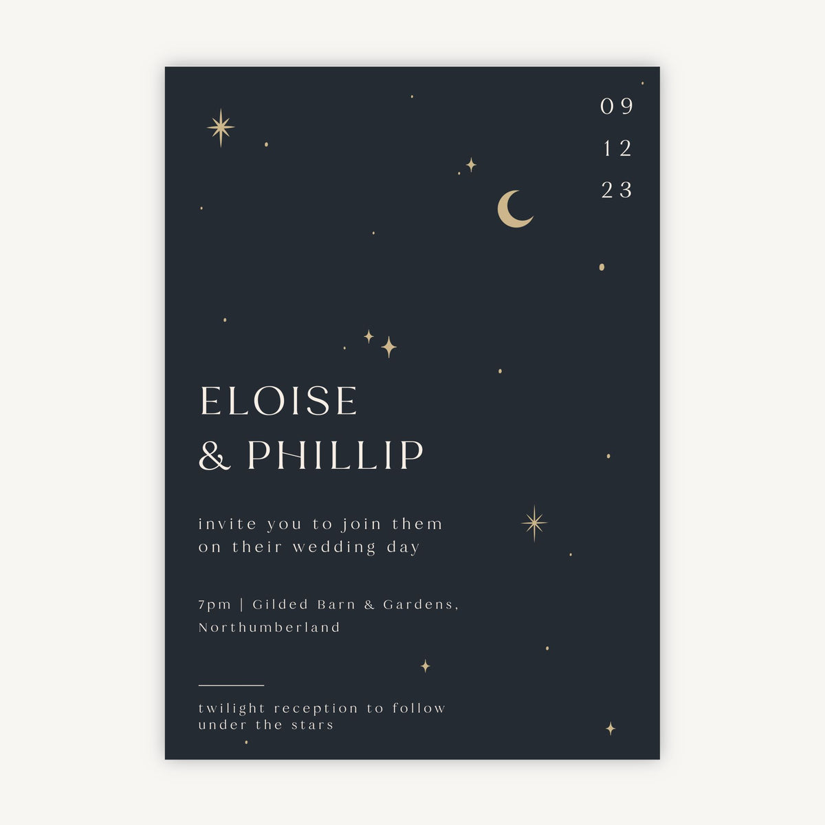 Celestial Night Sky Wedding Invitation