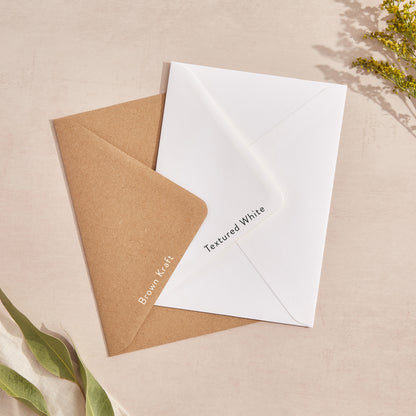 Simple Floral Wedding Thank You Card Folded