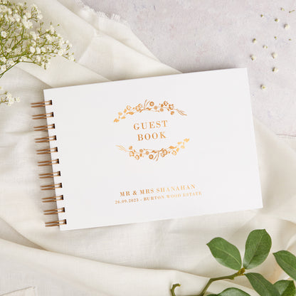 Personalised Wedding Guest Book Wildflowers