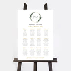 Foliage Hoop Personalised Wedding Table Plan
