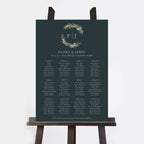 Winter Botanical Personalised Wedding Table Plan