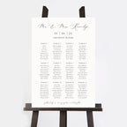 Simple Script Personalised Wedding Table Plan