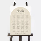 Minimalist Arch Personalised Wedding Table Plan