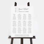 Modern Script Personalised Wedding Table Plan