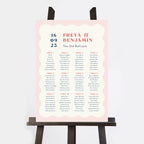 Retro Revival Personalised Wedding Table Plan