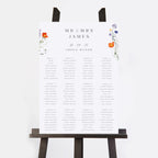 Pressed Wildflowers Personalised Wedding Table Plan