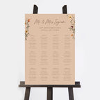 Autumn Wildflowers Personalised Wedding Table Plan