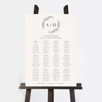 Foliage Monogram Wedding Table Plan